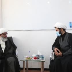 بازدید آیت الله سیفی مازندرانی از دفتر مطالعات اسلامی و ارتباطات حوزوی پژوهشگاه فضای مجازی